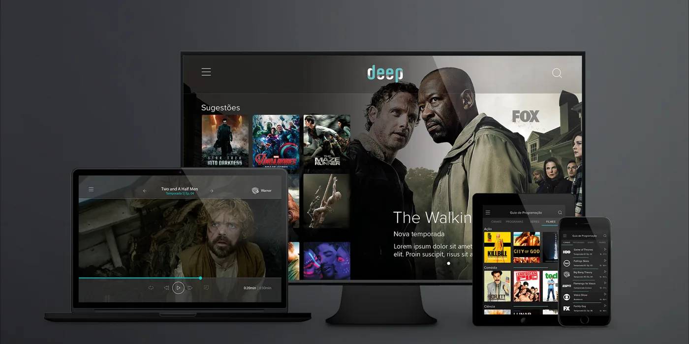 Multi platform: TV, desktop, tablet and phone