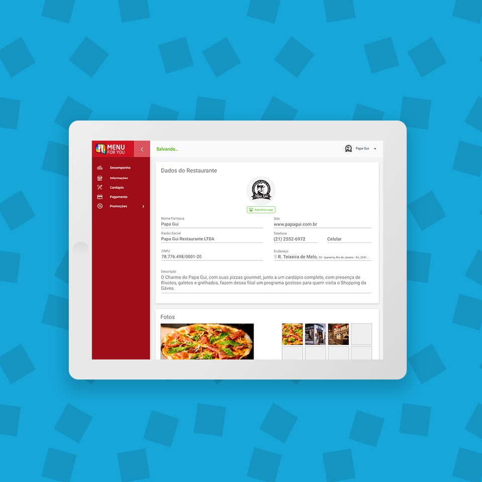 Restaurant registration