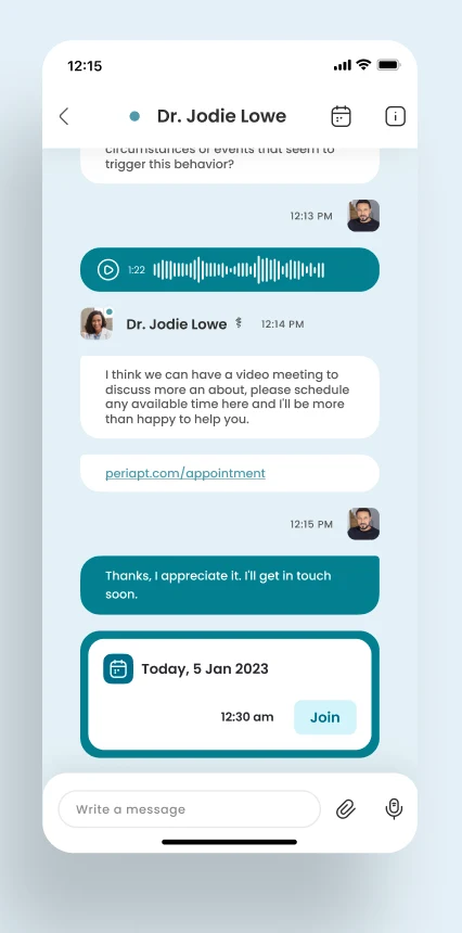 From chat to a scheduled call