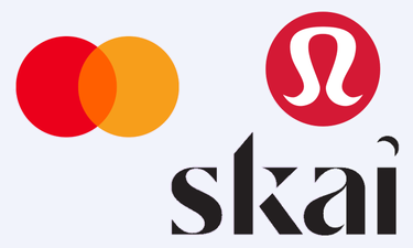 Mastercard, lululemon and Skai logos