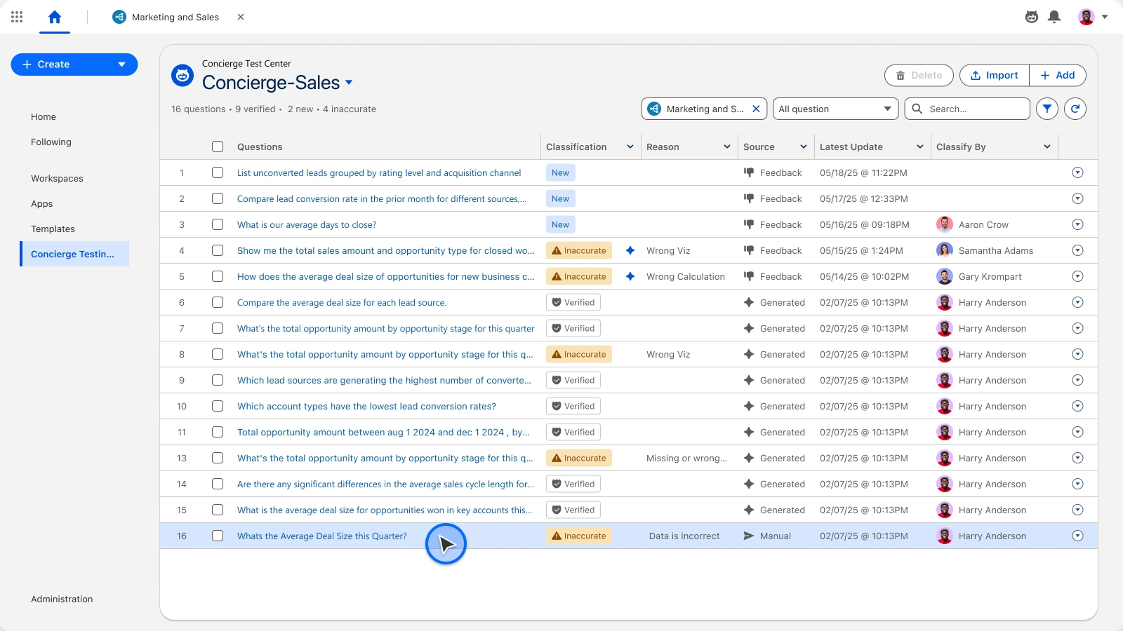 Tableau Next · Semantic Model, Verified: Mark the question as verified.